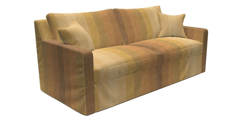 Stopham Sofa Bed in Romo Linara Shingle, seat in Designer's Guild Florian Corn