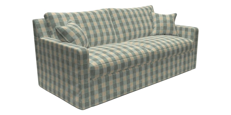 Stopham Sofa Bed in Romo Linara Shingle, seat in Designer's Guild Florian Corn