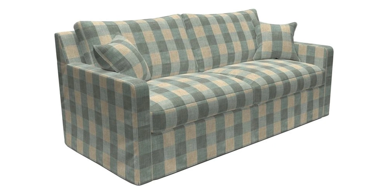 Stopham Sofa Bed in Romo Linara Shingle, seat in Designer's Guild Florian Corn