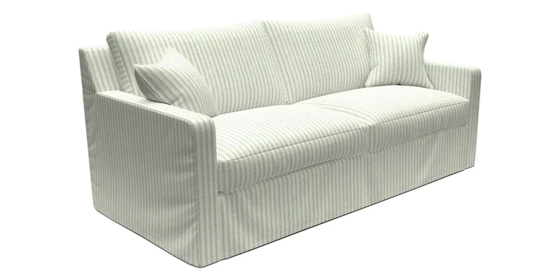 Stopham Sofa Bed in Romo Linara Shingle, seat in Designer's Guild Florian Corn