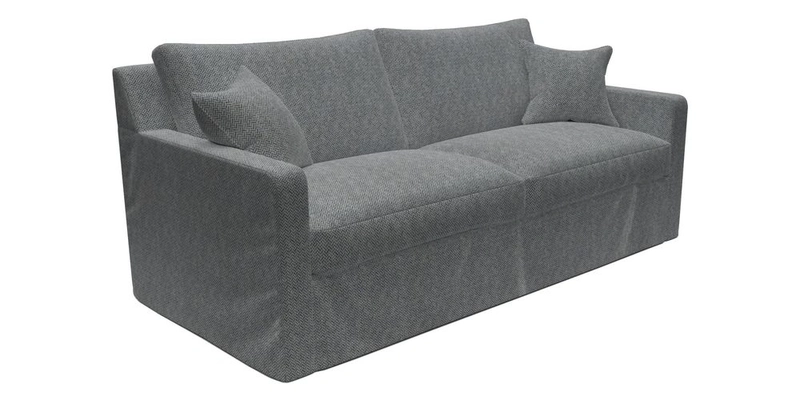 Stopham Sofa Bed in Romo Linara Shingle, seat in Designer's Guild Florian Corn
