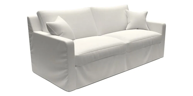 Stopham Sofa Bed in Romo Linara Shingle, seat in Designer's Guild Florian Corn