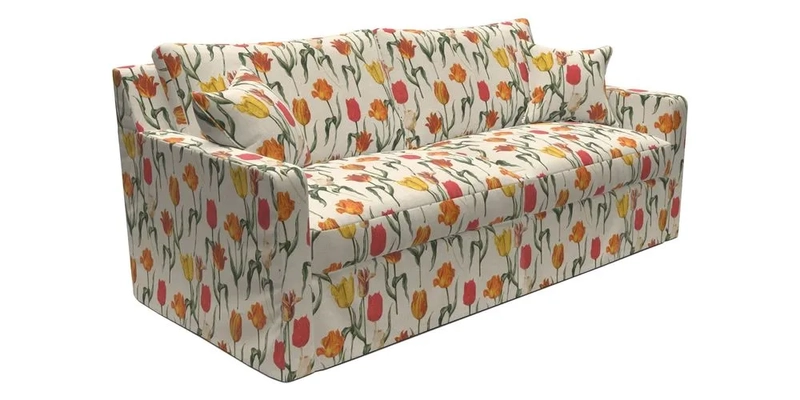 Stopham Sofa Bed in Romo Linara Shingle, seat in Designer's Guild Florian Corn