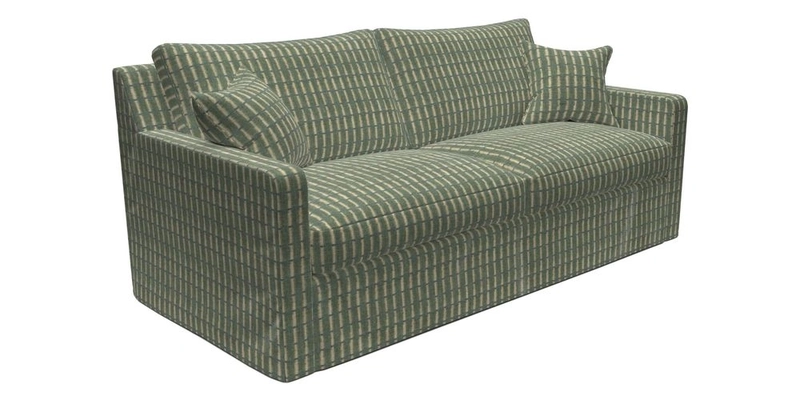 Stopham Sofa Bed in Romo Linara Shingle, seat in Designer's Guild Florian Corn