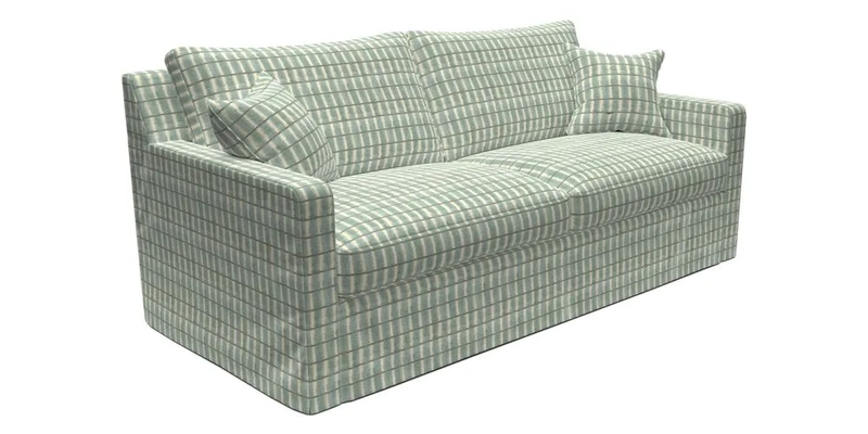 Stopham Sofa Bed in Romo Linara Shingle, seat in Designer's Guild Florian Corn