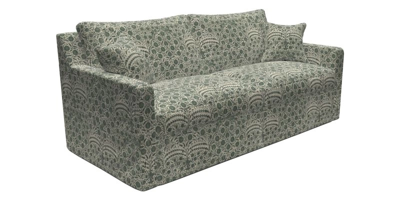 Stopham Sofa Bed in Romo Linara Shingle, seat in Designer's Guild Florian Corn
