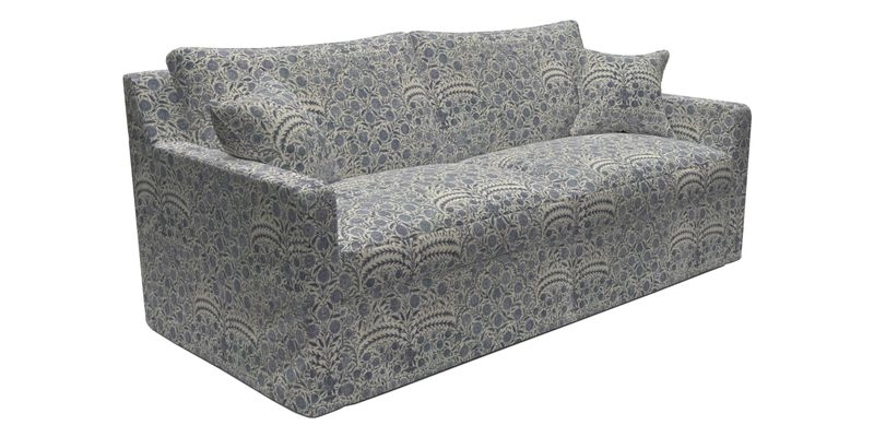 Stopham Sofa Bed in Romo Linara Shingle, seat in Designer's Guild Florian Corn