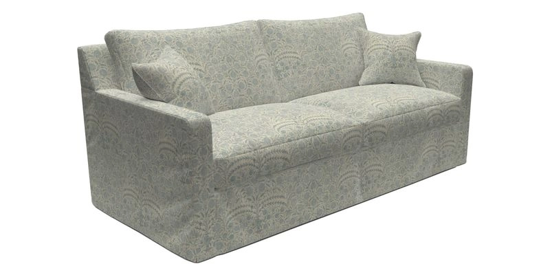 Stopham Sofa Bed in Romo Linara Shingle, seat in Designer's Guild Florian Corn