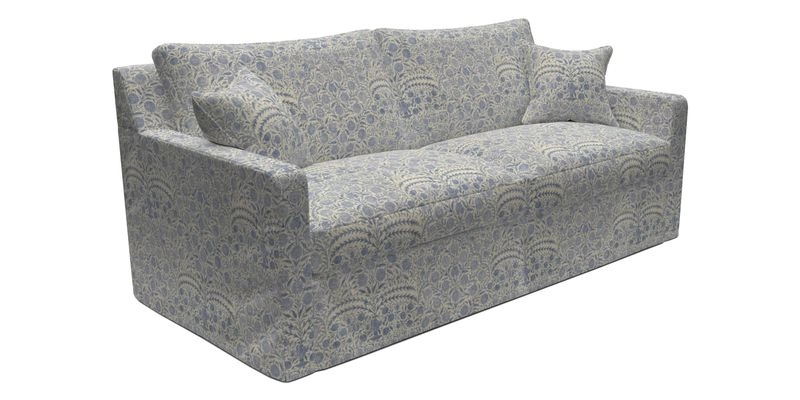 Stopham Sofa Bed in Romo Linara Shingle, seat in Designer's Guild Florian Corn