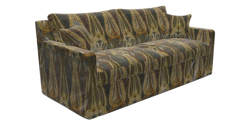 Stopham Sofa Bed in Romo Linara Shingle, seat in Designer's Guild Florian Corn