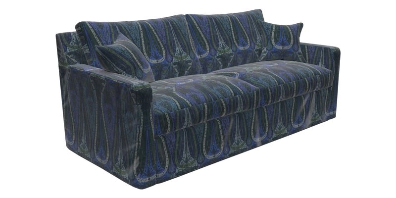 Stopham Sofa Bed in Romo Linara Shingle, seat in Designer's Guild Florian Corn