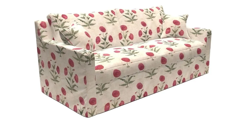 Stopham Sofa Bed in Romo Linara Shingle, seat in Designer's Guild Florian Corn