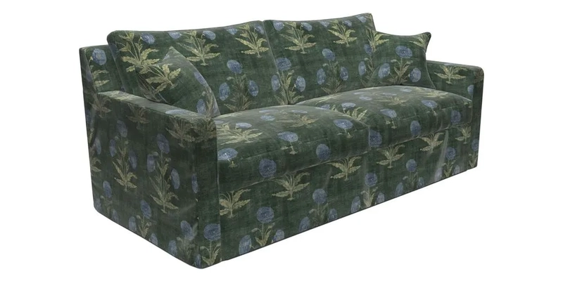 Stopham Sofa Bed in Romo Linara Shingle, seat in Designer's Guild Florian Corn