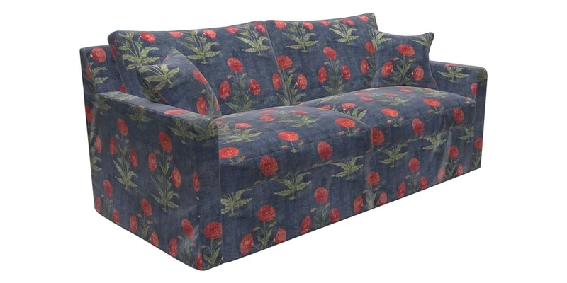 Stopham Sofa Bed in Romo Linara Shingle, seat in Designer's Guild Florian Corn