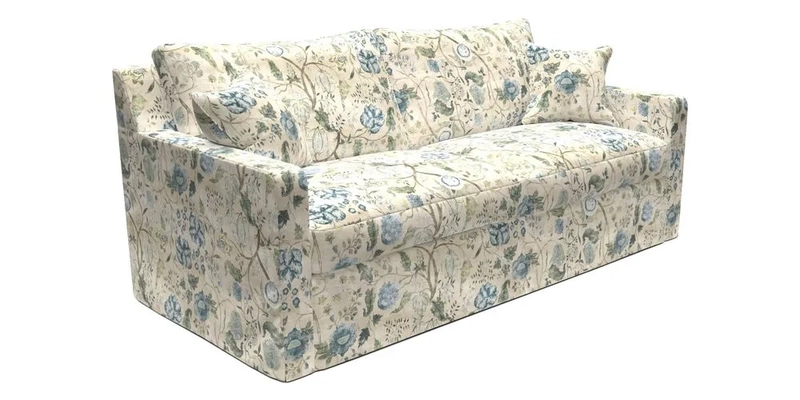 Stopham Sofa Bed in Romo Linara Shingle, seat in Designer's Guild Florian Corn