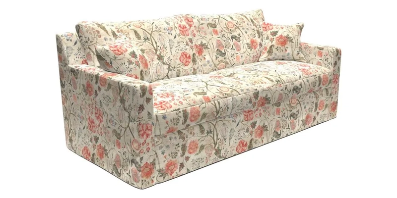 Stopham Sofa Bed in Romo Linara Shingle, seat in Designer's Guild Florian Corn