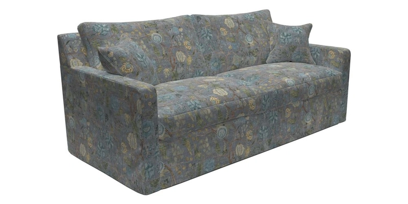 Stopham Sofa Bed in Romo Linara Shingle, seat in Designer's Guild Florian Corn