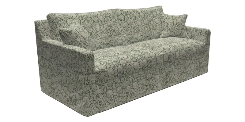 Stopham Sofa Bed in Romo Linara Shingle, seat in Designer's Guild Florian Corn