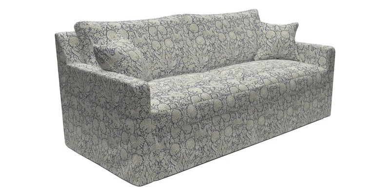 Stopham Sofa Bed in Romo Linara Shingle, seat in Designer's Guild Florian Corn