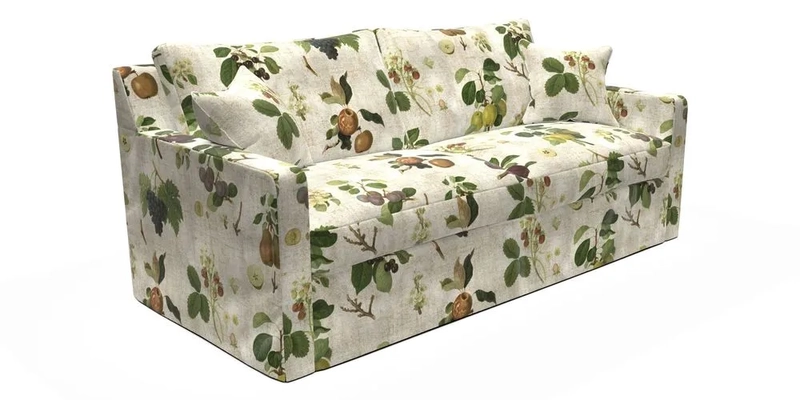 Stopham Sofa Bed in Romo Linara Shingle, seat in Designer's Guild Florian Corn