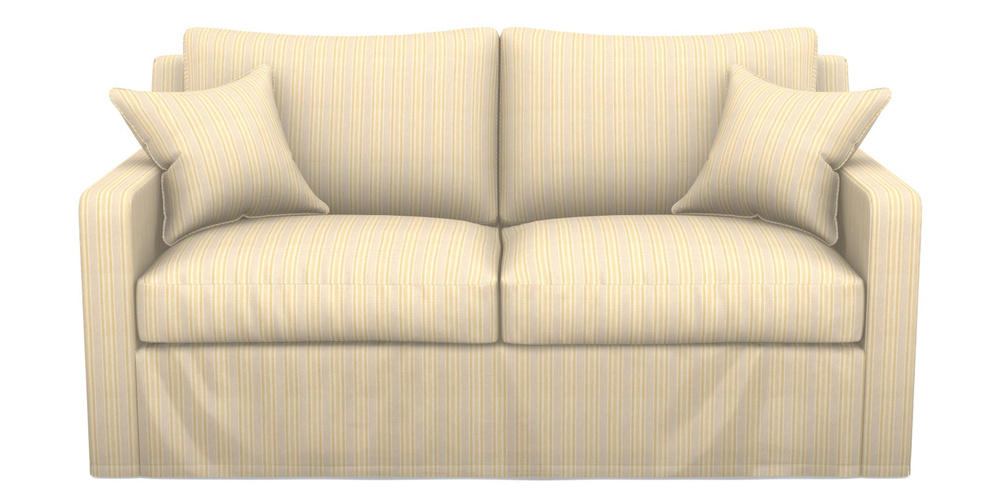 Product photograph of Stopham Sofa Bed 2 5 Seater Sofa Bed In Cloth 22 - Racing Stripes Ayr - Lemon from Sofas and Stuff Limited