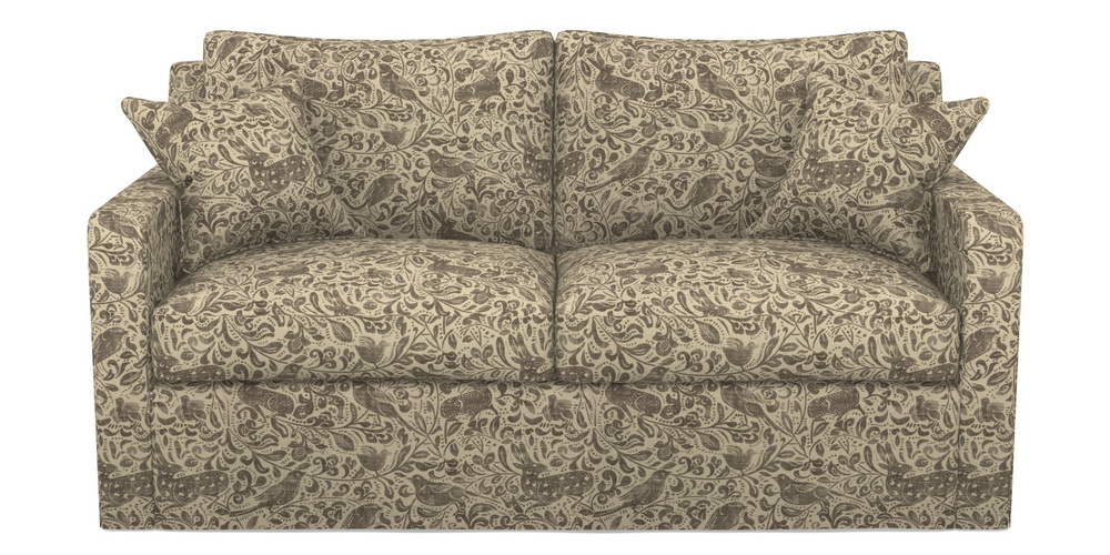 Product photograph of Stopham Sofa Bed 2 5 Seater Sofa Bed In V A Drawn From Nature - Bird And Rabbit - Brown from Sofas and Stuff Limited