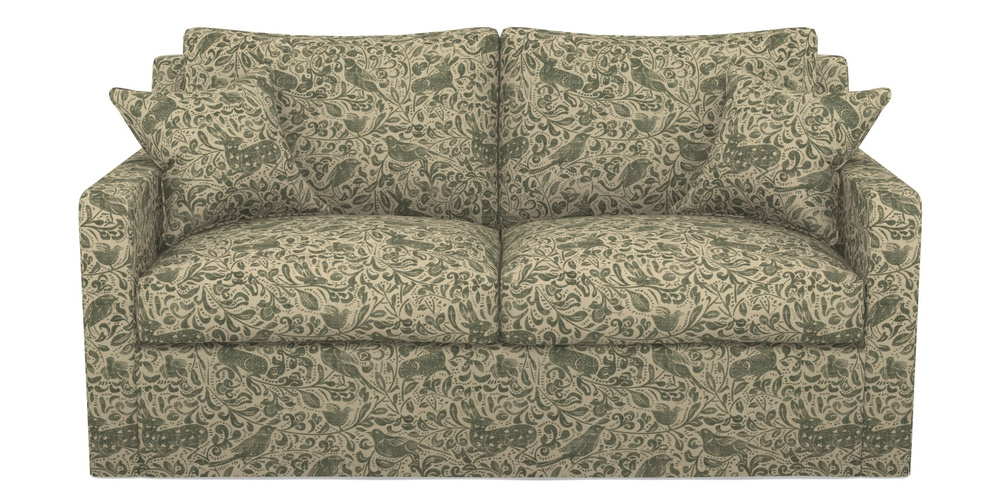 Product photograph of Stopham Sofa Bed 2 5 Seater Sofa Bed In V A Drawn From Nature - Bird And Rabbit - Dark Green from Sofas and Stuff Limited