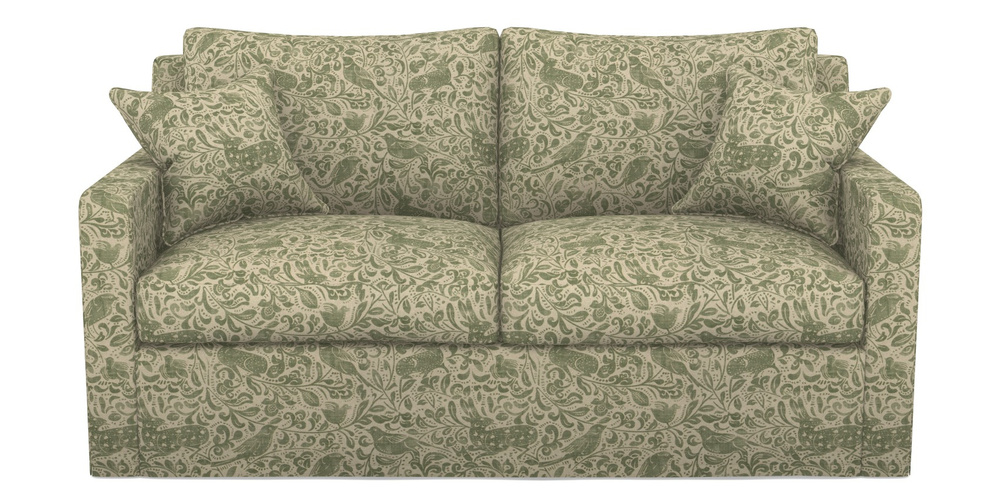 Product photograph of Stopham Sofa Bed 2 5 Seater Sofa Bed In V A Drawn From Nature - Bird And Rabbit - Light Green from Sofas and Stuff Limited
