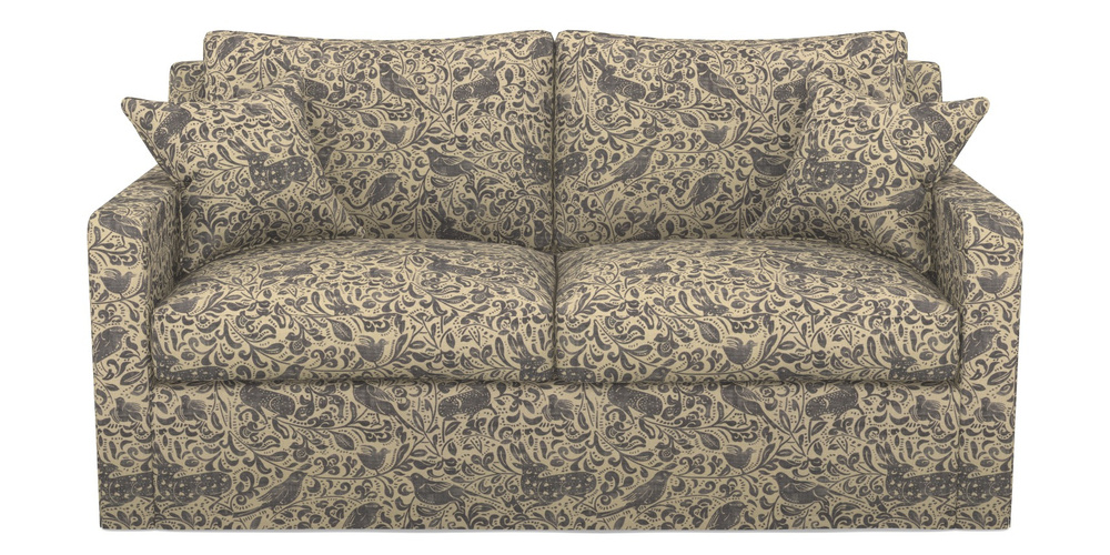 Product photograph of Stopham Sofa Bed 2 5 Seater Sofa Bed In V A Drawn From Nature - Bird And Rabbit - Navy from Sofas and Stuff Limited