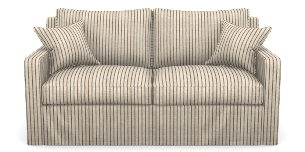 Product photograph of Stopham Sofa Bed 2 5 Seater Sofa Bed In Cloth 18 Stripes - Ticking - Bible Black from Sofas and Stuff Limited