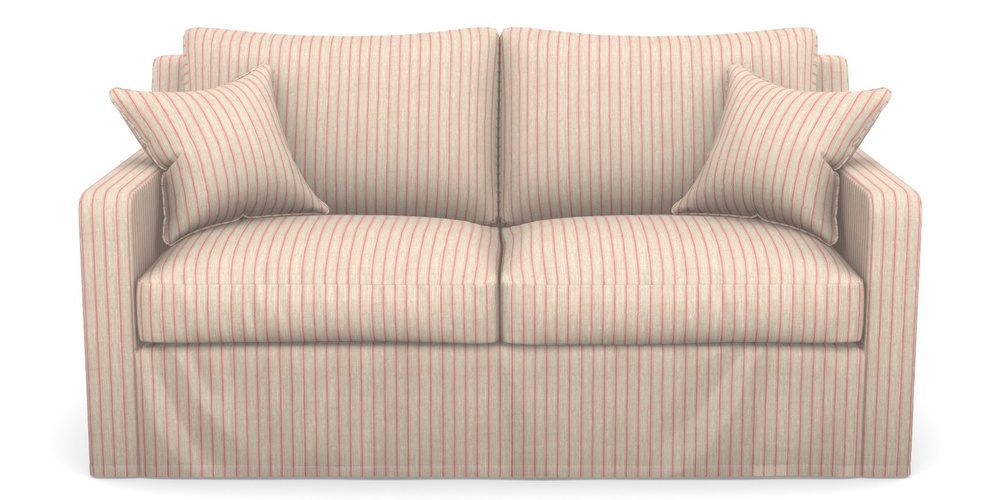 Product photograph of Stopham Sofa Bed 2 5 Seater Sofa Bed In Cloth 18 Stripes - Ticking - Cranberry from Sofas and Stuff Limited