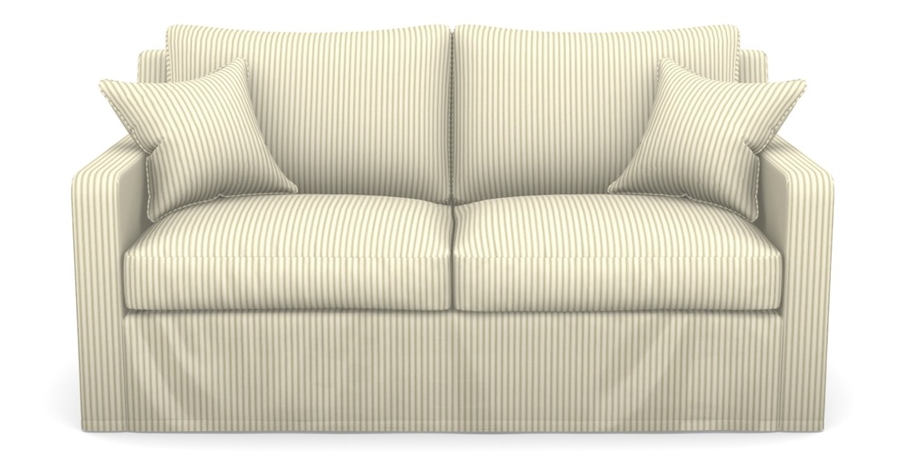 Product photograph of Stopham Sofa Bed 2 5 Seater Sofa Bed In Cotton Stripe - Sage from Sofas and Stuff Limited