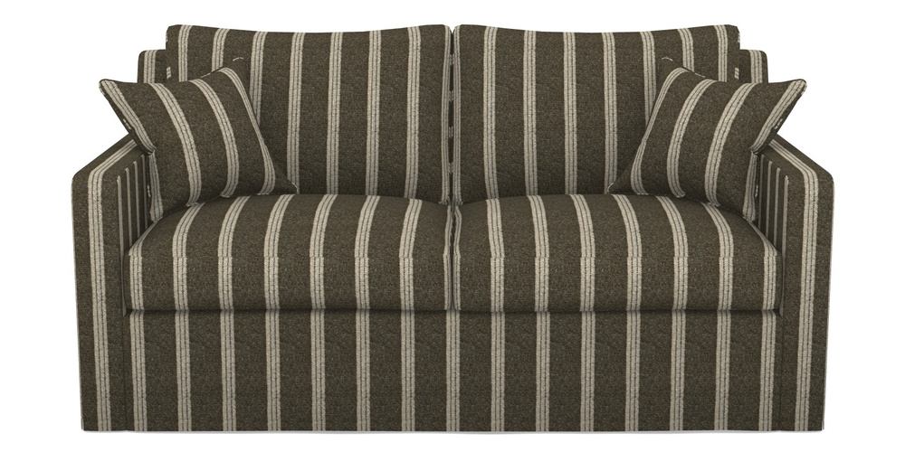 Product photograph of Stopham Sofa Bed 2 5 Seater Sofa Bed In Cloth 20 - Design 2 - Olive Stripe from Sofas and Stuff Limited