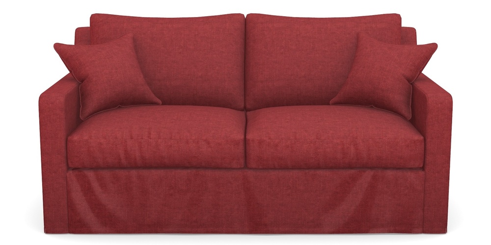 Product photograph of Stopham Sofa Bed 2 5 Seater Sofa Bed In Easy Clean Plain - Claret from Sofas and Stuff Limited