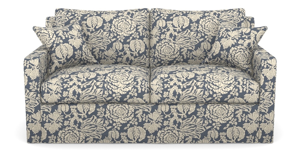 Product photograph of Stopham Sofa Bed 2 5 Seater Sofa Bed In V A Brompton Collection - Flowering Kale - Midnight Blue from Sofas and Stuff Limited