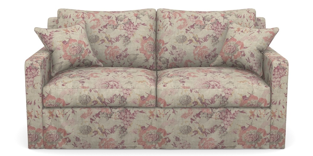 Product photograph of Stopham Sofa Bed 2 5 Seater Sofa Bed In Floral Linen - Faith Antique Sangria from Sofas and Stuff Limited