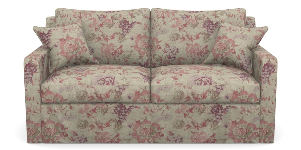 Product photograph of Stopham Sofa Bed 2 5 Seater Sofa Bed In Floral Linen - Faith Rose Quartz from Sofas and Stuff Limited