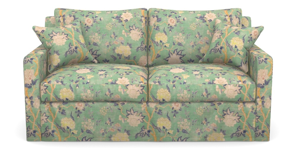 Product photograph of Stopham Sofa Bed 2 5 Seater Sofa Bed In Floral Linen - Even So Verde from Sofas and Stuff Limited