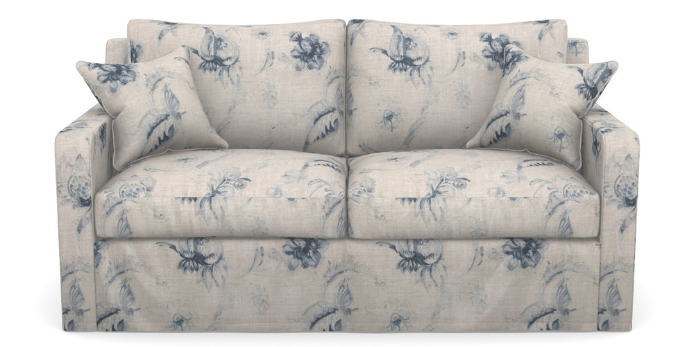 Product photograph of Stopham Sofa Bed 2 5 Seater Sofa Bed In Floral Linen - Lela Mystery Indigo from Sofas and Stuff Limited