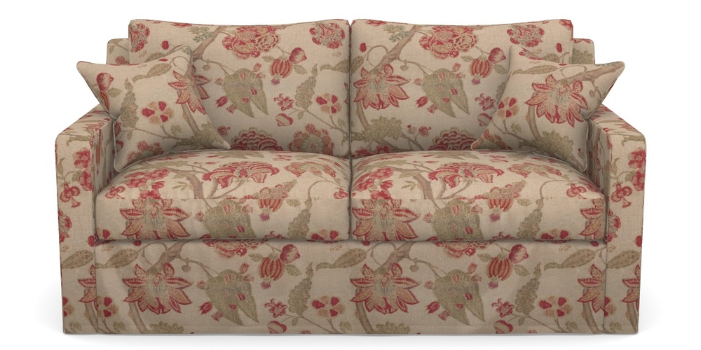 Product photograph of Stopham Sofa Bed 2 5 Seater Sofa Bed In Floral Linen - Indienne T Rosso from Sofas and Stuff Limited