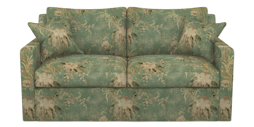 Product photograph of Stopham Sofa Bed 2 5 Seater Sofa Bed In Floral Linen - Zefferino Emerald from Sofas and Stuff Limited