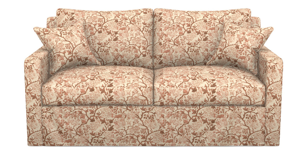 Product photograph of Stopham Sofa Bed 2 5 Seater Sofa Bed In Rhs Collection - Gertrude Jekyll Linen Cotton Blend - Rust from Sofas and Stuff Limited