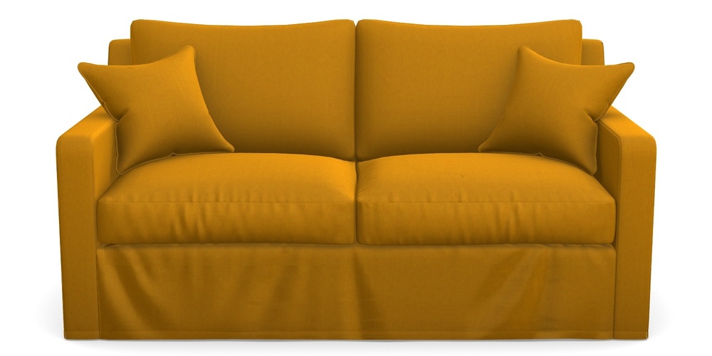 Product photograph of Stopham Sofa Bed 2 5 Seater Sofa Bed In House Velvet - Saffron from Sofas and Stuff Limited