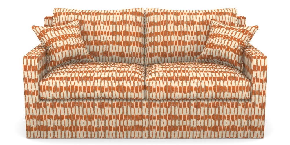 Product photograph of Stopham Sofa Bed 2 5 Seater Sofa Bed In V A Brompton Collection - Ikat - Terracotta from Sofas and Stuff Limited