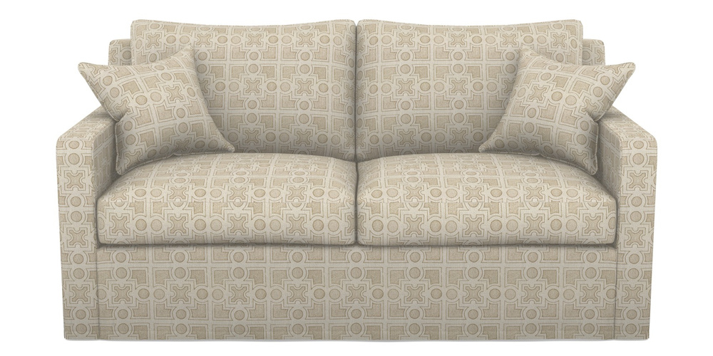 Product photograph of Stopham Sofa Bed 2 5 Seater Sofa Bed In Rhs Collection - Small Knot Garden Cotton Weave - Gold from Sofas and Stuff Limited