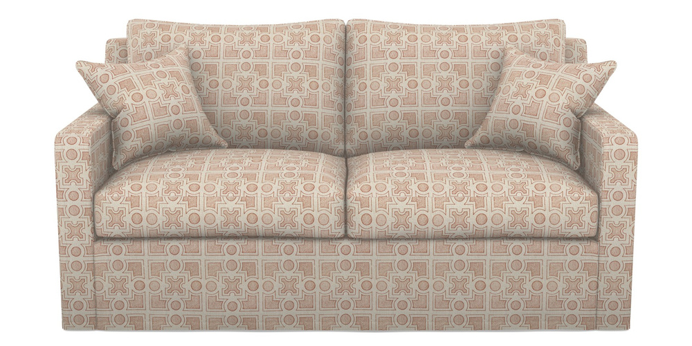 Product photograph of Stopham Sofa Bed 2 5 Seater Sofa Bed In Rhs Collection - Small Knot Garden Cotton Weave - Terracotta from Sofas and Stuff Limited