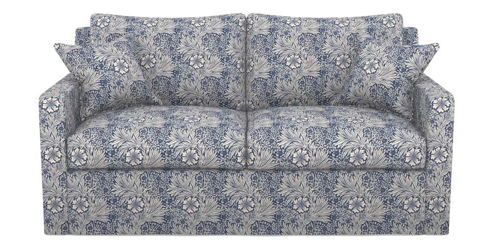 Product photograph of Stopham Sofa Bed 2 5 Seater Sofa Bed In William Morris Collection - Marigold - Indigo Linen from Sofas and Stuff Limited