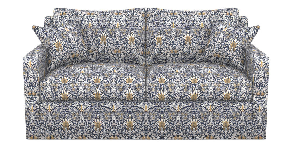 Product photograph of Stopham Sofa Bed 2 5 Seater Sofa Bed In William Morris Collection - Snakeshead - Indigo Hemp from Sofas and Stuff Limited