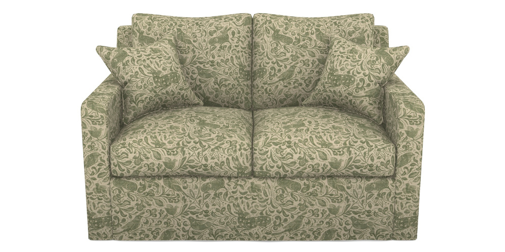 Product photograph of Stopham Sofa Bed 2 Seater Sofa Bed In V A Drawn From Nature - Bird And Rabbit - Light Green from Sofas and Stuff Limited