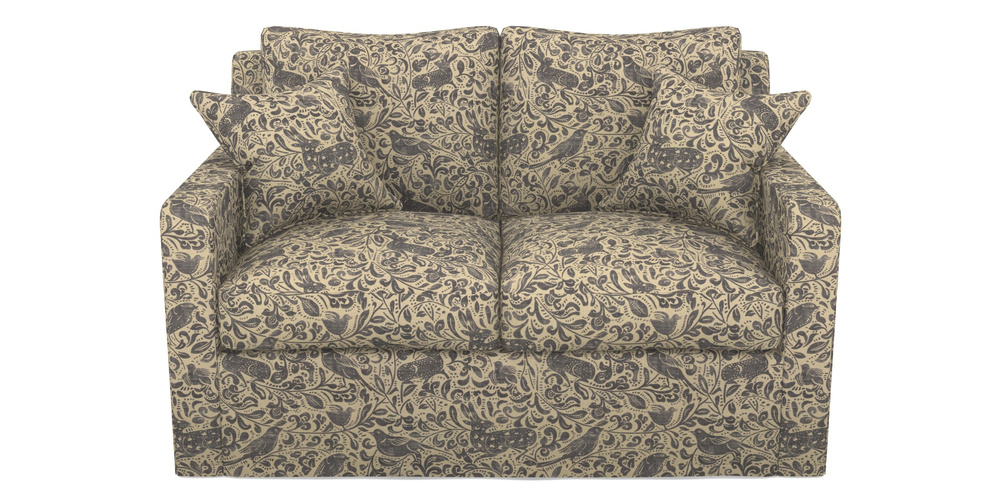 Product photograph of Stopham Sofa Bed 2 Seater Sofa Bed In V A Drawn From Nature - Bird And Rabbit - Navy from Sofas and Stuff Limited